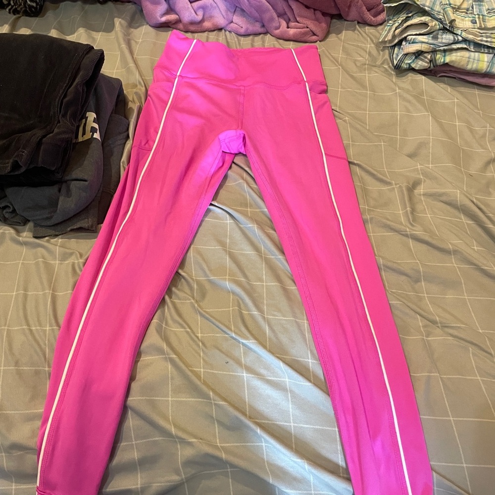Victoria's Secret Pink and White High-Waist Leggings